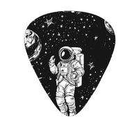 Space And Astronaut Guitar Picks Gift Set - Smooth Durable Plectrums For Acoustic, Electric & Bass Guitar, Perfect Present For Guitar Lovers & Musicians