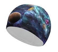 Space and Galaxies Swim Cap for Womens and Mens High Elasticity Non-Slip Swimming Cap Fit Long/Short Hair