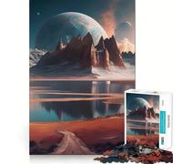 Space And Planets Jigsaw 1000 Pieces for Teenagers Strengthen Memory Relaxing Fun Smooth Edge Santa Wish List (38x52cm)