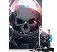 Space Army Skeleton 1000 Piece Jigsaw Puzzles for Adults Teenagers Solid Logic Toy Quiet Fun Precision Cut Santa Wish Pick (38x26cm)