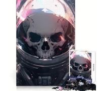 Space Army Skeleton 1000 Piece Jigsaw Puzzles for Adults Teenagers Solid Logic Toy Quiet Fun Precision Cut Santa Wish Pick (38x26cm)