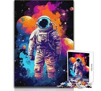 Space Astronaut Abstract 1000 Piece Jigsaws for Teenagers Logical Thinking Development Game Great Gift for Meaningful Moments Size 50x75cm