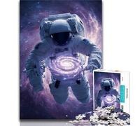 Space Astronaut Adult Jigsaw Puzzles 1000 Pieces,Challenging To Complete But Fun And Humorous Unique Home Decor And Gifts 38x26cm