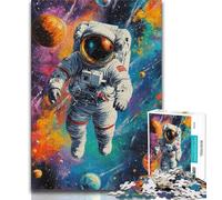 Space Astronaut Adult Jigsaw Puzzles 1000 Pieces,Staycation Kill Time Every Piece Is Unique - Challenging Family Fun Game 38x26cm