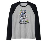 Space Astronaut Botanical Flowers Botany Ecology Botany Raglan Baseball Tee