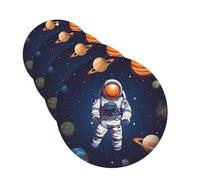 Space Astronaut Car Air Freshener Cards Set of 4 Pieces Long Lasting Hanging Scented Cards for Bedroom Wardrobe Car Aromatherapy Tablets for Men Women Rearview Mirror Pendant