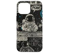 Space Astronaut DJ Beats Vinyl Record Retro Galaxy Case for iPhone 16 Pro Max