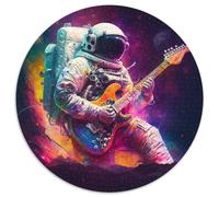 Space Astronaut Jigsaw Puzzles for Adults 1000 Round Cardboard Puzzles Challenging DIY Brain Game, Interactive Family Activity 1000pcs (67.5x67.5cm)