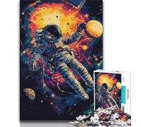 Space Astronaut Jigsaw Puzzles for Teenagers 1000,Toys Educational Games Stress Relieving Suitable for Desktop Decoration 38x26cm
