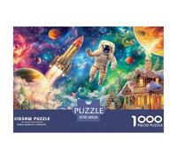 Space Astronaut Jigsaws Impossible Home Decoration 1000 Piece Puzzle Fit Together Perfectly for Adults And Kids Age 14 Years Up 38x26cm/1000pcs