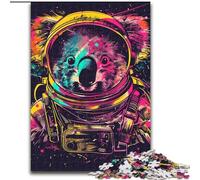 Space Astronaut Koala Jigsaws 1000 Pieces for Adults, for And 14 Years And over Brainteaser Family Games Christmas Birthday Gifts (26x38cm)