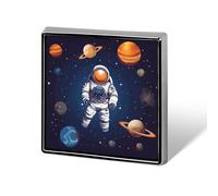 Space Astronaut Lapel Pin for Men Brooches And Pins for Women Square Metal Badge for Shirts, Jackets, Hats | Durable Fashion Accessory & Gift for Men, Women, Events