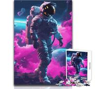 Space Astronaut Man 1000 Piece Jigsaws Learning Game for Skill Practice Thoughtful Gift for Happy Moments Size 38x52cm