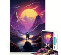 Space Astronaut Planet Jigsaw Puzzles for Adults1000 Pieces Memory Boost Together Fun Image Assembly Art Collectible (50x75cm)