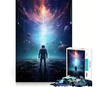 Space Astronaut Planet Jigsaw Puzzles for Teenagers 1000 Piece Recall Upgrade Calm Relax Clear Cut Art Collection Piece (50x75cm)