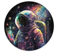 Space Astronaut Puzzles for 1000 Piece 1000 Piece Round Jigsaw Brain Teaser, Adult Game, Family Interactive Activity 67.5x67.5cm