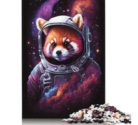 Space Astronaut Red Panda Jigsaw Puzzle 500 Piece Jigsaw Puzzles Game for Adults And Wooden Puzzles Educational Toys 500pcs (52x38cm)