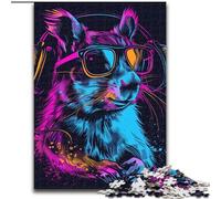 Space Astronaut Squirrel Jigsaw Puzzles for Teenagers 1000 Piece Puzzle, Challenging Game Toys Every Piece Is Unique - Challenging Family Fun Game (26x38cm)