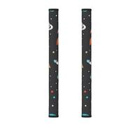 Space Astronaut Star 2Pcs Refrigerator Door Handle Covers, Galaxy Planet Kitchen Appliance Handle Cover for Fridge Microwave Stove Oven Dishwasher Decor