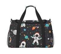 Space Astronaut Star Travel Duffle Bag Galaxy Planet Gym Overnight Weekender Bag for Men Women Lightweight Carry On Luggage for Workout Holiday