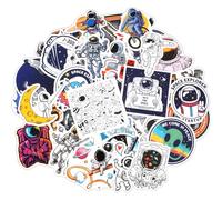 Space Astronaut Stickers, 50 Pcs Planet Space Stickers for Bike Laptop Snowboard Cute Spaceman Sticker Star Wars Sticker for Adults Teens Children Teens Boys