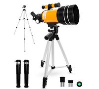 Space Astronomical Telescope, Uong Professional 150X 90X 45X Kids Telescopes 70mm Refractor Telescopes for Kids with Tripod Educational Toys for Astronomy Beginners Children Educational