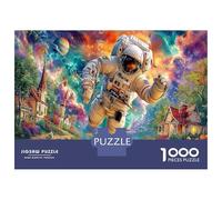 Space Balloon Fantasy Jigsaw Puzzles Puzzle for Adults Kids. 1000 Pieces Interesting Whimsical Challenge Toy Educational Game Home Decoration for Adults& Kids Age 14 Years Up 38x26cm/1000pcs