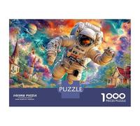 Space Balloon Fantasy Puzzle 1000 Pieces, Whimsical Challenge Toy Jigsaw Puzzles for Adults And Kids Age 14 Years Up 38x26cm/1000pcs