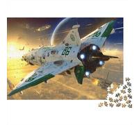 Space Battle Epic Sci-Fi Action Jigsaw Puzzles Puzzles for Adults Kids. 1000 Pieces Whimsical Challenge Toy Educational Games Home Decoration for Educational Games Gifts 38x26cm/1000pcs
