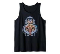 Space Bibliophile discovering a Starry Literature Cosmos Tank Top