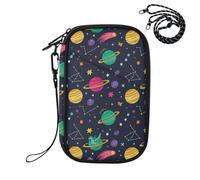 Space Black Planets Stars Passport Holder for Travel Family Passport Holder
