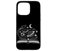Space Books Bookworm Astronomy Science Galaxy Planet Phone Case for iPhone 15 Pro Max
