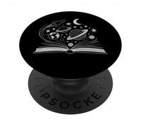 Space Books Bookworm Astronomy Science Galaxy Planet Phone PopSockets Adhesive PopGrip