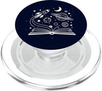 Space Books Bookworm Astronomy Science Galaxy Planet Phone PopSockets PopGrip for MagSafe