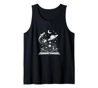 Space Books Bookworm Astronomy Science Galaxy Planet Tank Top