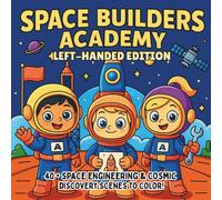 Space Builders Academy Left-Handed Edition: Rocket Design, Cosmic Construction & Galactic Discovery - A STEM Coloring Book for Kids Who Love Space, ... (STEM Learning Coloring Books for Kids)