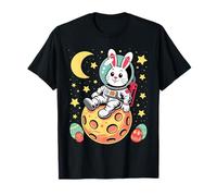 Space Bunny Easter Egg Planet Happy Easter Day Boy Girl Kids T-Shirt