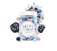 Space Cake Decorations, Galaxy Sprinkles for Cakes, Edible Planet, Rocket and Star Cupcake Toppers for Space Themed Birthday Parties by Happy Sprinkles, 90g