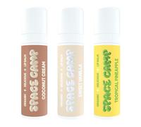 Space Camp Wellness Jumbo Lip Balm - Pool Club Pack Variety Flavored Balm (Tropical Pineapple, Sweet Vanilla and Coconut Cream) - Pack of 3