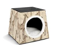 Space Capsule Pet House - Oxford Fabric Pet House for Cats, Dogs, Guinea Pigs and Small Pets, Family and Travel, 13.8 "x 13.8" X 11.8"