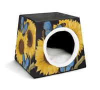 Space Capsule Pet House - Oxford Fabric Pet House for Cats, Dogs, Guinea Pigs and Small Pets, Family and Travel, 13.8 "x 13.8" X 11.8"