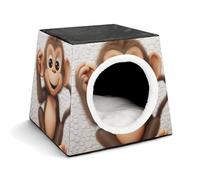 Space Capsule Pet House - Oxford Fabric Pet House for Cats, Dogs, Guinea Pigs and Small Pets, Family and Travel, 13.8 "x 13.8" X 11.8"