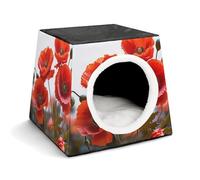 Space Capsule Pet House - Oxford Fabric Pet House for Cats, Dogs, Guinea Pigs and Small Pets, Family and Travel, 13.8 "x 13.8" X 11.8"