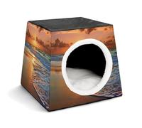 Space Capsule Pet House - Oxford Fabric Pet House for Cats, Dogs, Guinea Pigs and Small Pets, Family and Travel, 13.8 "x 13.8" X 11.8"