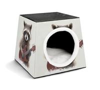 Space Capsule Pet House - Oxford Fabric Pet House for Cats, Dogs, Guinea Pigs and Small Pets, Family and Travel, 13.8 "x 13.8" X 11.8"