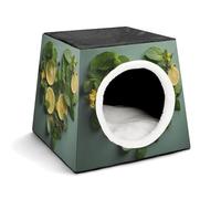 Space Capsule Pet House - Oxford Fabric Pet House for Cats, Dogs, Guinea Pigs and Small Pets, Family and Travel, 13.8 "x 13.8" X 11.8"