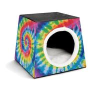 Space Capsule Pet House - Oxford Fabric Pet House for Cats, Dogs, Guinea Pigs and Small Pets, Family and Travel, 13.8 "x 13.8" X 11.8"