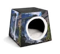 Space Capsule Pet House - Oxford Fabric Pet House for Cats, Dogs, Guinea Pigs and Small Pets, Family and Travel, 13.8 "x 13.8" X 11.8"