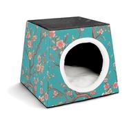 Space Capsule Pet House - Oxford Fabric Pet House for Cats, Dogs, Guinea Pigs and Small Pets, Family and Travel, 13.8 "x 13.8" X 11.8"