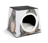 Space Capsule Pet House - Oxford Fabric Pet House for Cats, Dogs, Guinea Pigs and Small Pets, Family and Travel, 13.8 "x 13.8" X 11.8"